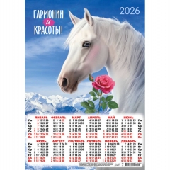 Календарь А3.  "Символ года. Гармонии и красоты",  ООО "Белая Ворона", РФ