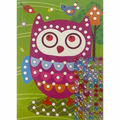 Мозаика из страз мини 17,5х13 см. "СОВА", Китай