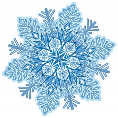 Украшение на скотче (10шт), 15х15см., "Снежинка", РФ