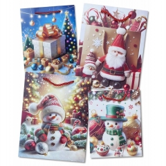 Пакет ЛЮКС 18х24х8,5см, "НГ" (Аппликация, блёстки) в асс., Китай