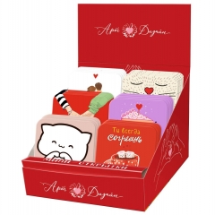 Коробочка мини-открыток, 120 шт. 7х7см., №286 "14 февраля" (код.В), Арт&Дизайн, РФ