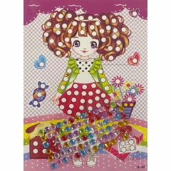 Мозаика из страз мини 17,5х13 см. "ДЕВОЧКА", Китай
