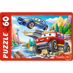 ПАЗЛЫ 60 элементов. КРУТЫЕ МАШИНКИ №2, ООО "Рыжий Кот", РФ