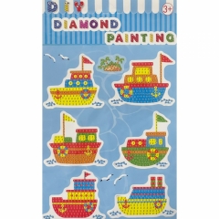 Мозаика-наклейка из страз 17х27,5 см. "Корабли", Китай