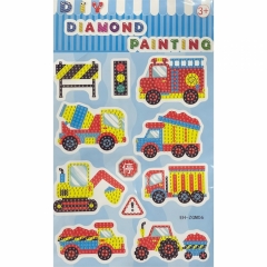 Мозаика-наклейка из страз 17х27,5 см. "Строительная техника", Китай