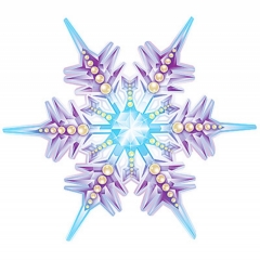 Украшение на скотче (10шт), 150мм х 150мм, "Снежинка", АВ-Принт, РФ