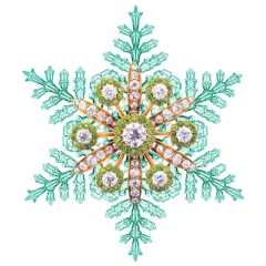 Украшение на скотче (10шт), 150мм х 150мм, "Снежинка", АВ-Принт, РФ