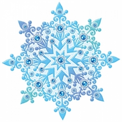 Украшение на скотче (10шт), 250мм х 250мм, "Снежинка", АВ-Принт, РФ