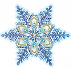 Украшение на скотче (10шт), 150мм х 150мм, "Снежинка", АВ-Принт, РФ