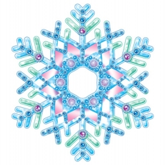 Украшение на скотче (10шт), 250мм х 250мм, "Снежинка", АВ-Принт, РФ