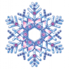 Украшение на скотче (10шт), 150мм х 150мм, "Снежинка", АВ-Принт, РФ