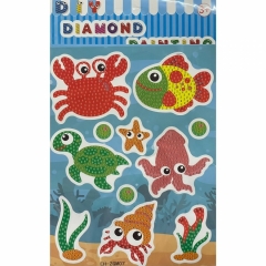 Мозаика-наклейка из страз 17х27,5 см. "Подводный мир", Китай