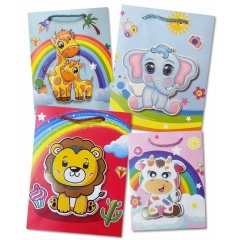 Пакет ЛЮКС 18х24х8см, "Зверята" (Аппликация, блестки) в асс., Китай