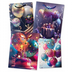 Пакет ЛЮКС 18х24х8см, "ВОЗДУШНЫЕ ШАРЫ" (Фольга) в асс., Китай