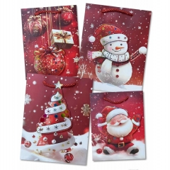 Пакет ЛЮКС 18х24х8,5см, "НГ" (Аппликация, фольга) в асс., Китай