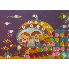 Мозаика из пуговиц мини 18х13 см. "ПОДВОДНЫЙ МИР", Китай