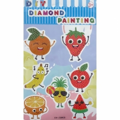 Мозаика-наклейка из страз 17х27,5 см. "Веселые фрукты", Китай