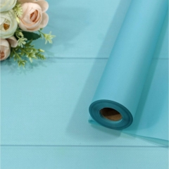 Плёнка 58см., 800г., матовая однотонная 55мкм., Светло-синий, OMG gift, Китай