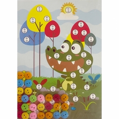 Мозаика из пуговиц мини 18х13 см. "КРОКОДИЛ", Китай