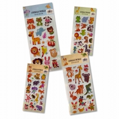 Наклейка дутик 10х22см. "Животные" в ассортименте, Китай