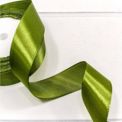 Лента атласная (сатин) 2,5 см. /25 ярдов (+/-10%), Болотный, OMG gift, Китай