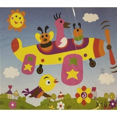 3Д аппликация с фоамираном 25,5х21 см. "САМОЛЕТ" в асс., Китай