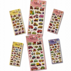 Наклейка дутик 10х22см. "Транспорт" в ассортименте, Китай