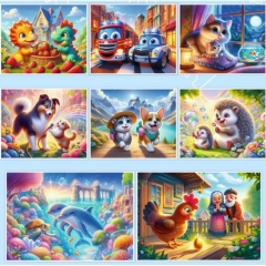 ПАЗЛЫ  35 элементов. ПОДАРОК ДЛЯ ДЕТЕЙ/Микс (8 шт в шоубоксе). ООО "Рыжий Кот", РФ