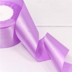 Лента атласная (сатин) 5 см. /25 ярдов (+/-10%), Сиреневый, OMG gift, Китай