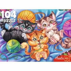 ПАЗЛЫ 104 элемента. "ЗАБАВНЫЕ КОТИКИ №2", ООО "Рыжий Кот", РФ