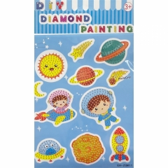 Мозаика-наклейка из страз 17х27,5 см. "Космос-2", Китай