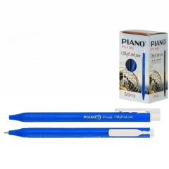 Ручка шариковая автомат. PIANO "РТ-1163" 0.5 мм./синяя,  Китай