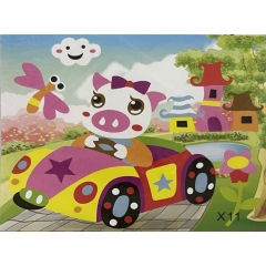 3Д аппликация с фоамираном 25,5х21 см. "КОРОВКА" в асс., Китай