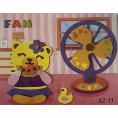 3Д аппликация с фоамираном  c подвижными деталями 25,5х21 см. "ВЕНТИЛЯТОР" в асс., Китай