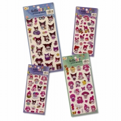 Наклейка дутик 10х22см. "Мелоди" в ассортименте, Китай