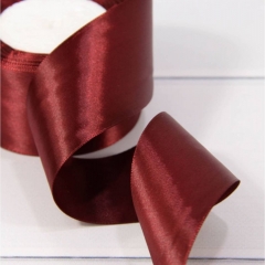 Лента атласная (сатин) 5 см. /25 ярдов (+/-10%), Винный, OMG gift, Китай