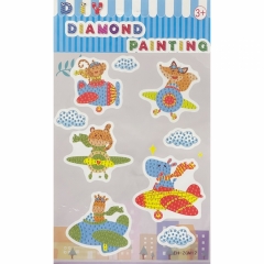 Мозаика-наклейка из страз 17х27,5 см. "Самолеты", Китай