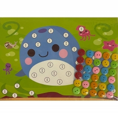 Мозаика из пуговиц мини 18х13 см. "КИТ", Китай