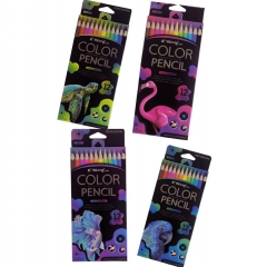 Карандаши цветные трехгр., 12 цв. "Yalong Professional color" в асс., Китай