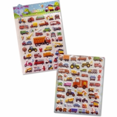 Наклейка дутик (д/украшения) А4/2 листа "Машины", Китай