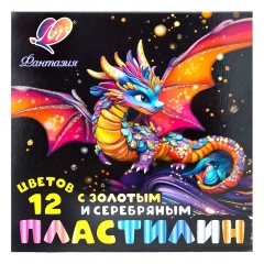Пластилин 12 цв со стеком "Фантазия" (классический + золотой + серебряный), ЛУЧ, РФ Пластилин 12 цв со стеком "Фантазия" (классический + золотой + серебряный), ЛУЧ, РФ