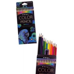 Карандаши цветные трехгр., 12 цв. "Yalong Professional color" ПОПУГАЙ, Китай