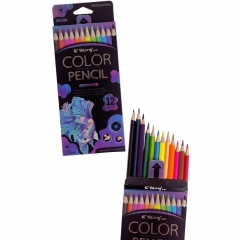 Карандаши цветные трехгр., 12 цв. "Yalong Professional color" РЫБКА, Китай