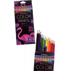 Карандаши цветные трехгр., 12 цв. "Yalong Professional color" ФЛАМИНГО , Китай