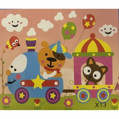 3Д аппликация с фоамираном 25,5х21 см. "ПОЕЗД" в асс., Китай