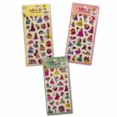 Наклейка дутик 10х22см. "Принцессы" в ассортименте, Китай