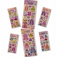 Наклейка дутик 10х22см. "Модные девочки" в ассортименте, Китай