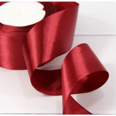 Лента атласная (сатин) 5 см. /25 ярдов (+/-10%), Винный, OMG gift, Китай