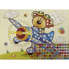 Мозаика из страз мини 17,5х13 см. "САМОЛЕТ", Китай