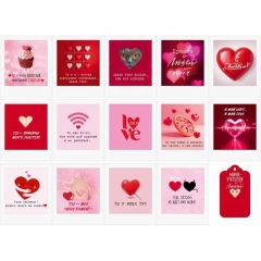 Набор мини-открыток 10,7х8,8 см., «Это любовь» (14+1шт.)., ООО "Открытая планета", РБ